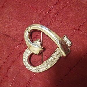 Swarovski Crystal Heart Brooch